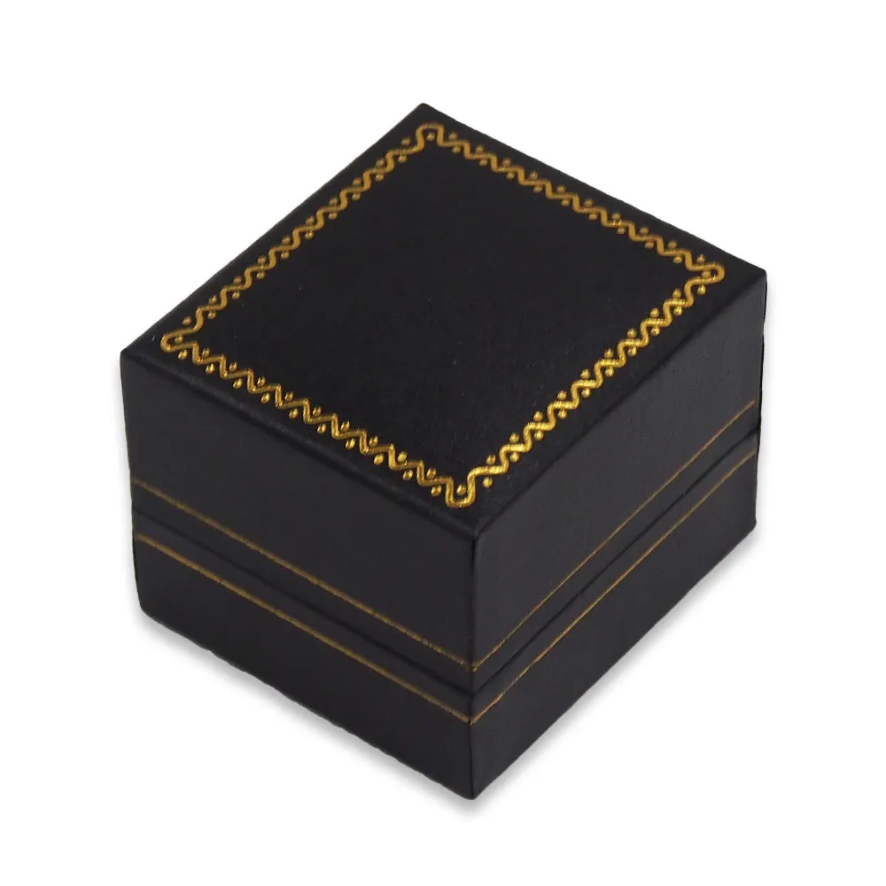 Black/White Ring CR Leatherette Box