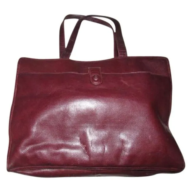 Bottega Veneta Newer Pursesdesigner Purses Textured Burgundy Leather Satchel