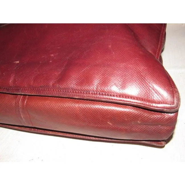 Bottega Veneta Newer Pursesdesigner Purses Textured Burgundy Leather Satchel