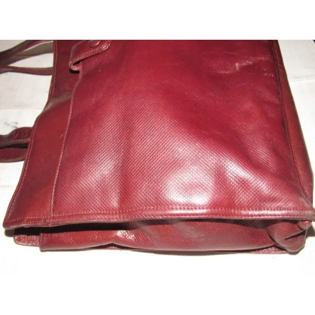 Bottega Veneta Newer Pursesdesigner Purses Textured Burgundy Leather Satchel