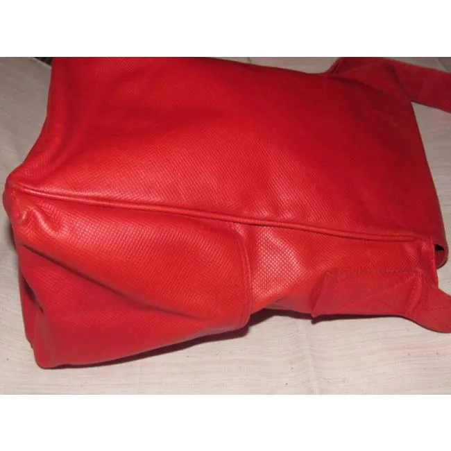 Bottega Veneta Newer Pursesdesigner Purses Textured True Red Leather Satchel