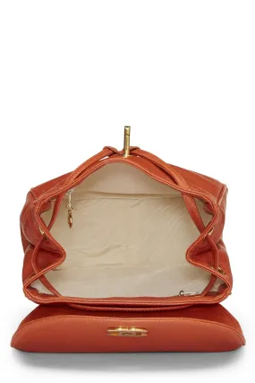 Chanel,  Orange Caviar 3 'CC' Backpack Small, Orange
