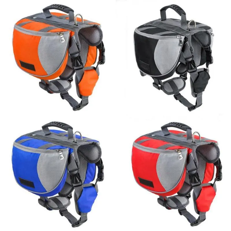 Dog Saddle Bag - Outdoor Hiking Backpack - Reflective, Adjustable