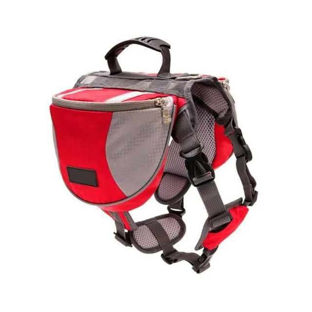Dog Saddle Bag - Outdoor Hiking Backpack - Reflective, Adjustable