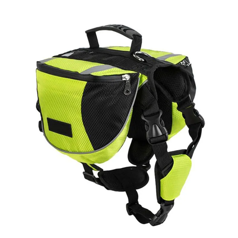 Dog Saddle Bag - Outdoor Hiking Backpack - Reflective, Adjustable