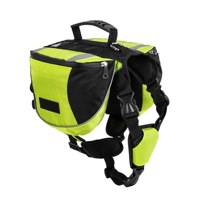 Dog Saddle Bag - Outdoor Hiking Backpack - Reflective, Adjustable