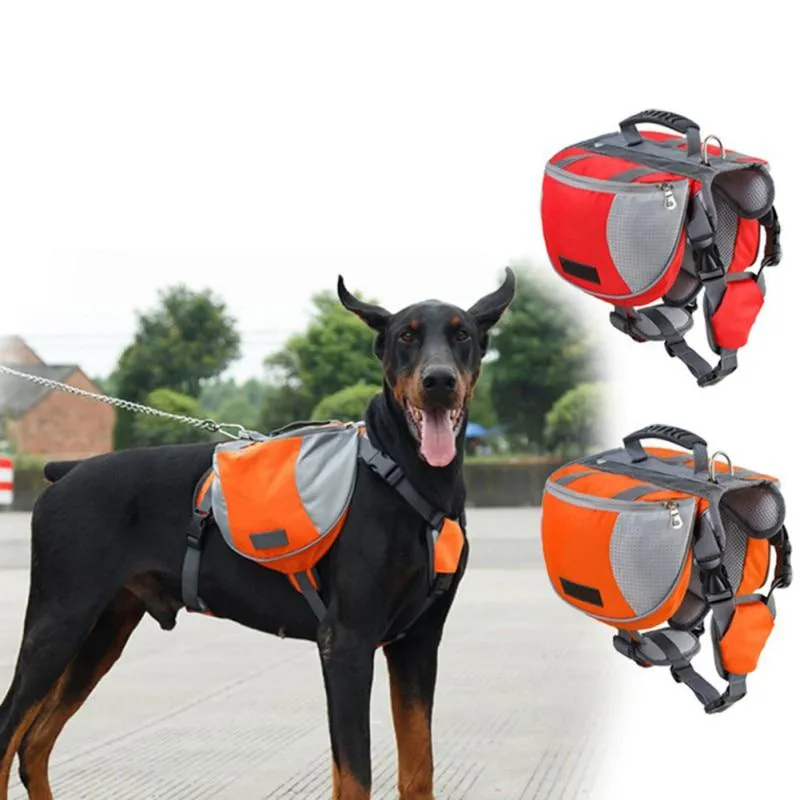 Dog Saddle Bag - Outdoor Hiking Backpack - Reflective, Adjustable