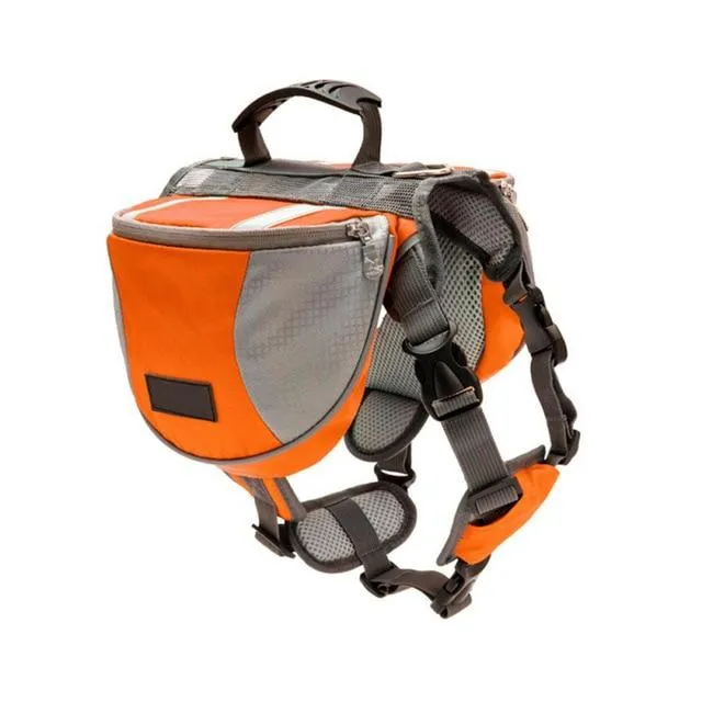 Dog Saddle Bag - Outdoor Hiking Backpack - Reflective, Adjustable