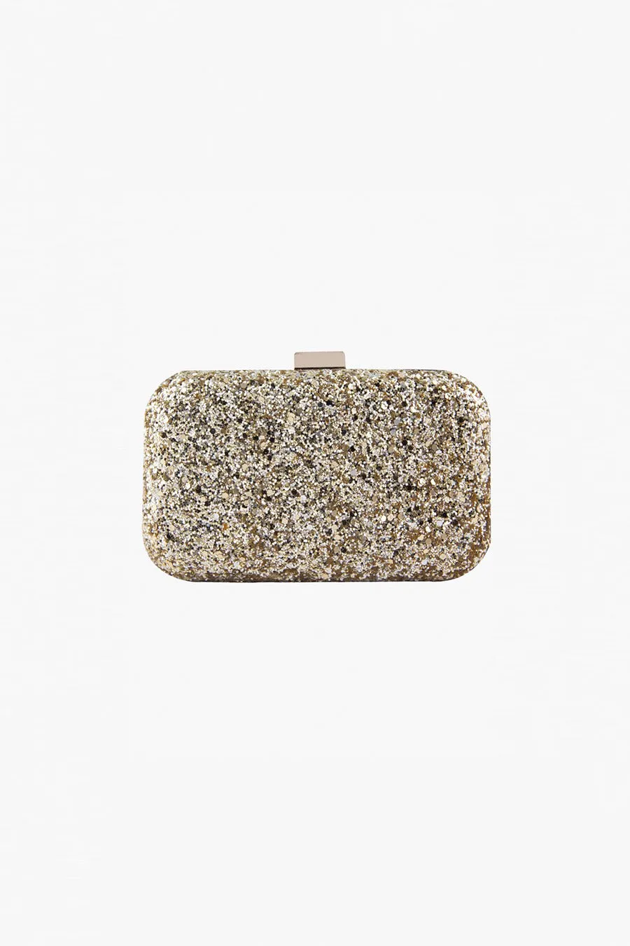 Gold Shimmer Box Clutch