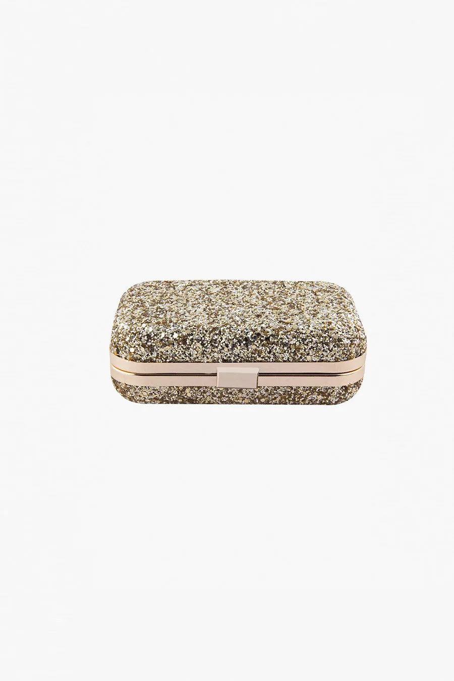 Gold Shimmer Box Clutch
