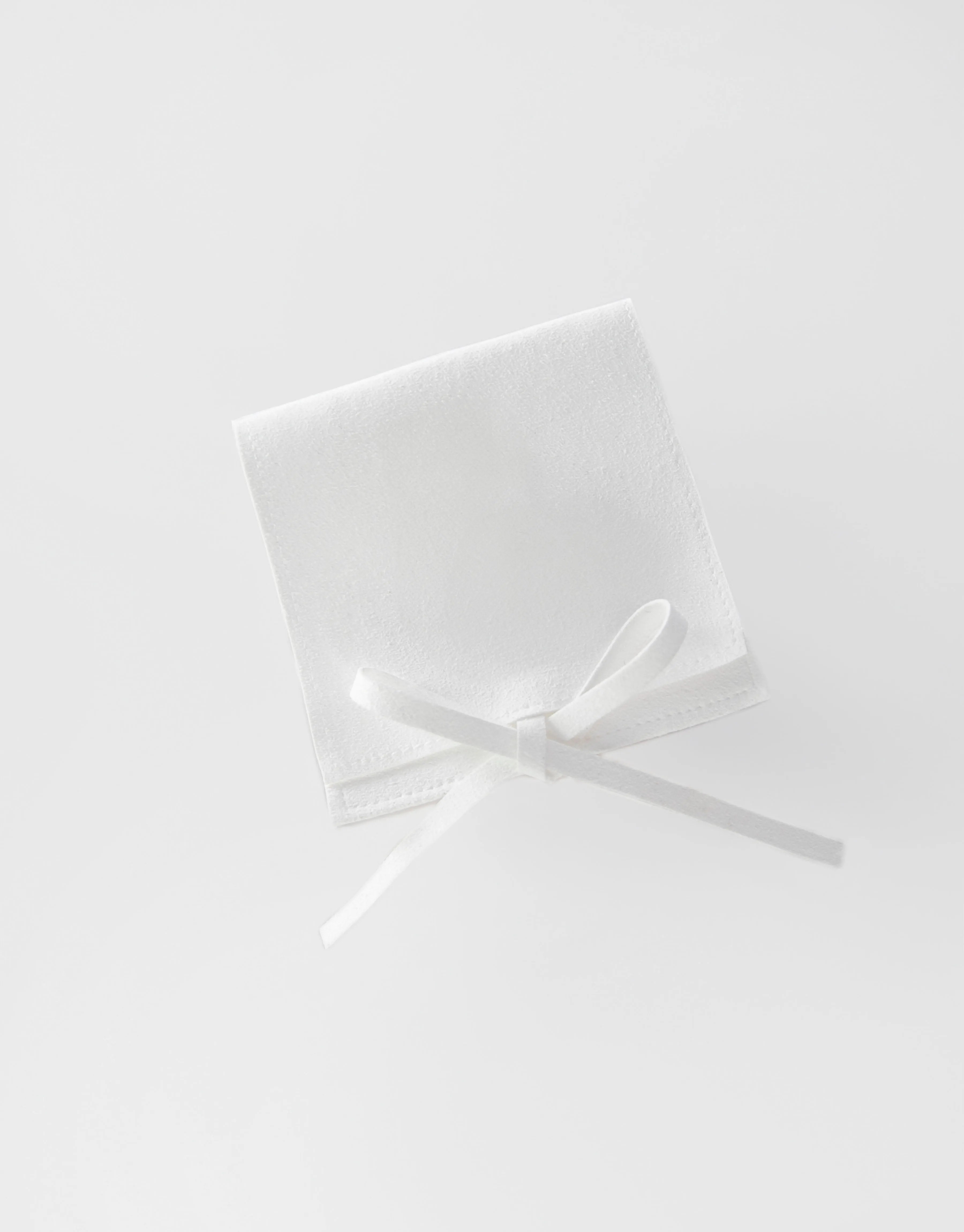 Handmade Sueded White Pouch