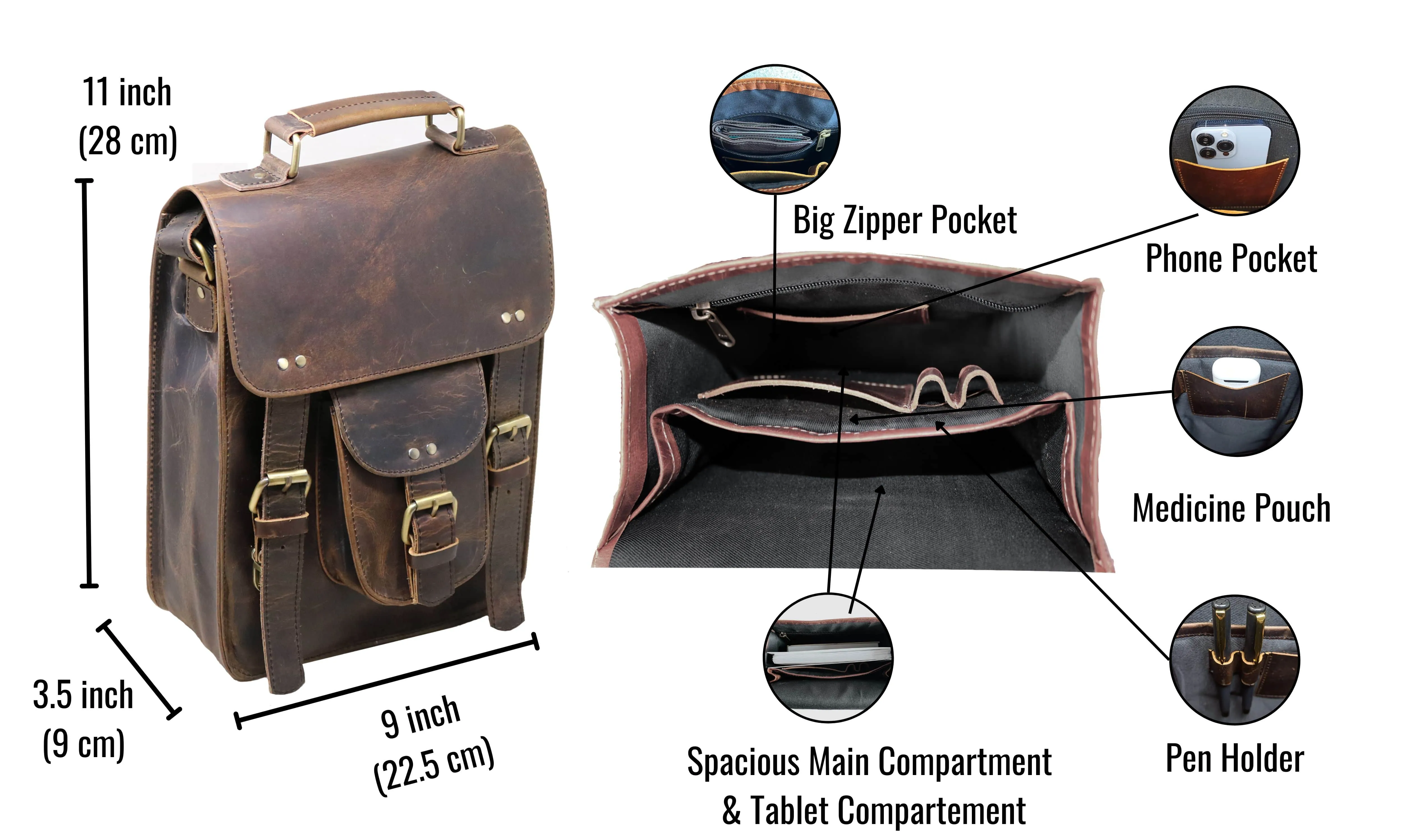Indiana Jones Satchel - 11" Black