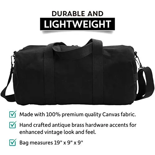 Jeep Don't Follow Me you Wont make it Heavyweight Canvas Duffel Bag in Black