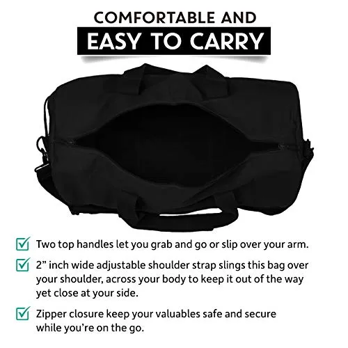 Jeep Don't Follow Me you Wont make it Heavyweight Canvas Duffel Bag in Black