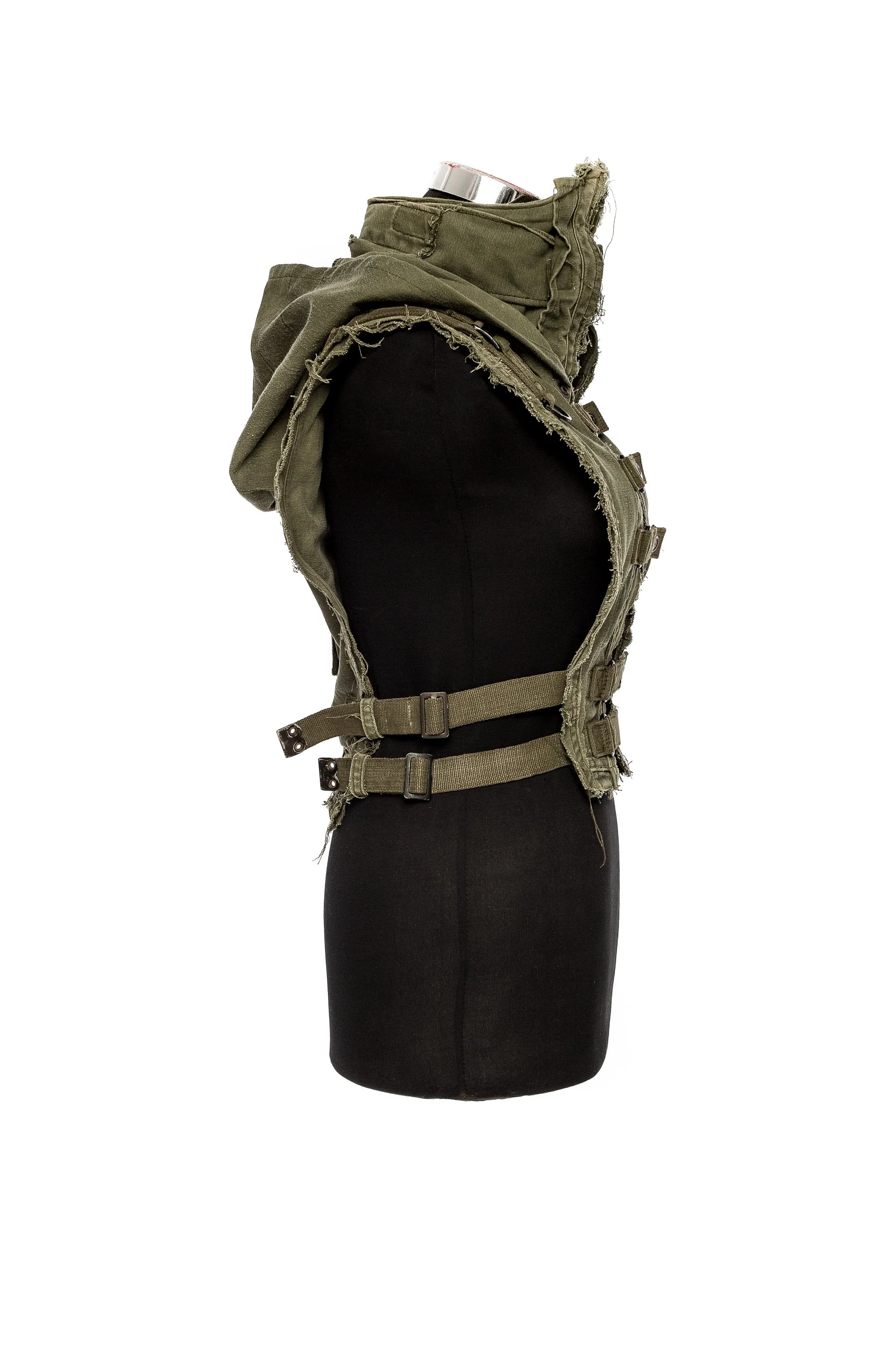 Jungle Tribe x Dust   Beau Collab Army Green Kombat Hood