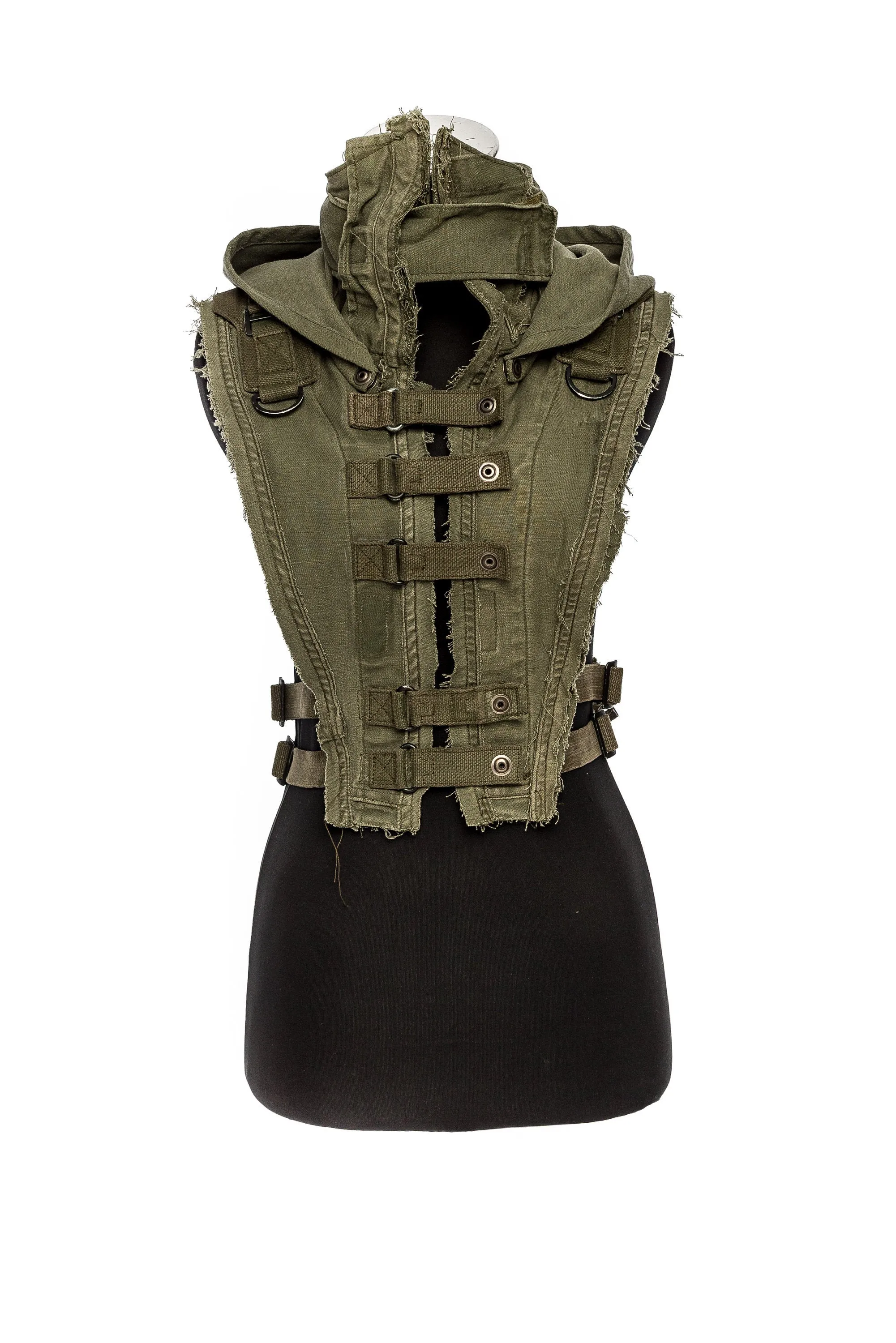 Jungle Tribe x Dust   Beau Collab Army Green Kombat Hood