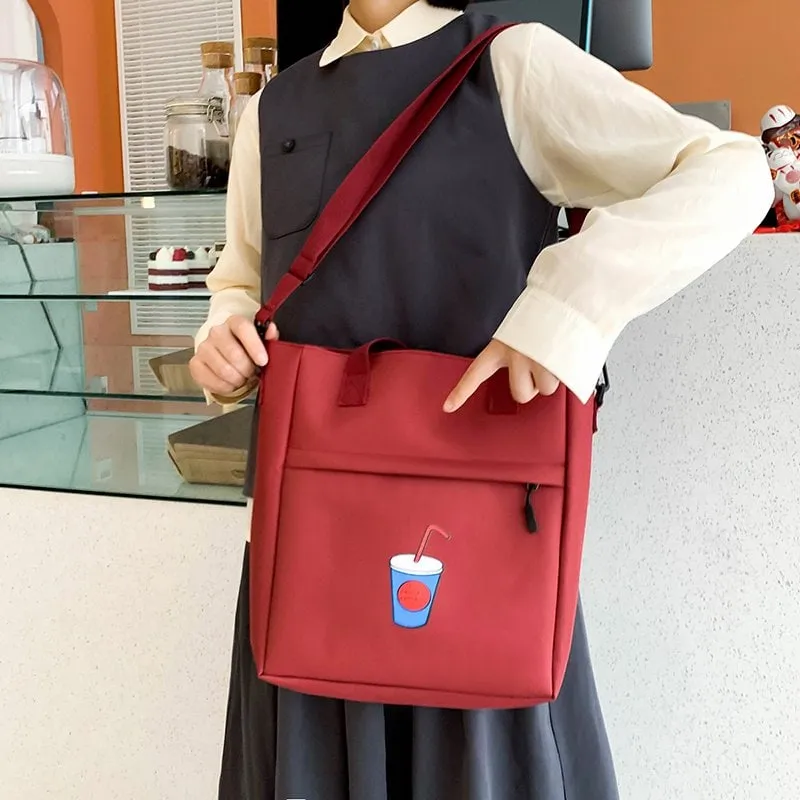 Kawaii Cartoon Nylon Large Backpack Set