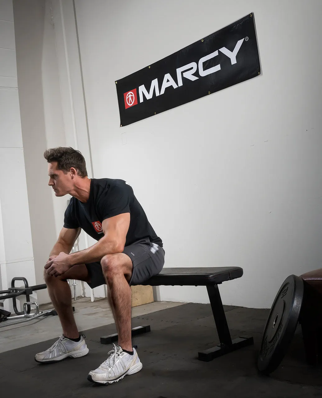 Marcy Gym Banner - 69" x 17.5" in Black or White