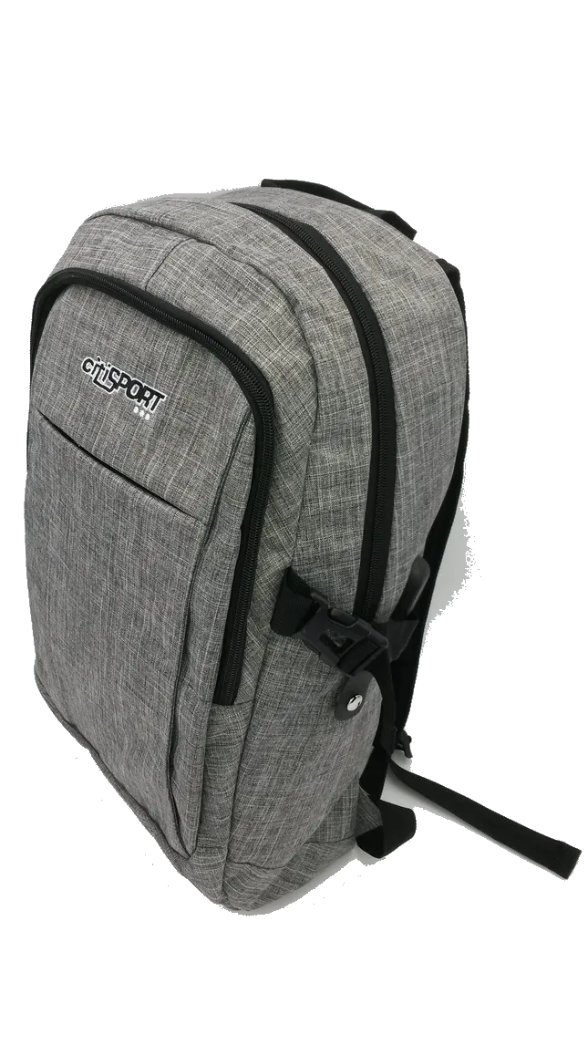 Multi-Pocket Two Tone Travel Laptop Backpack with USB port