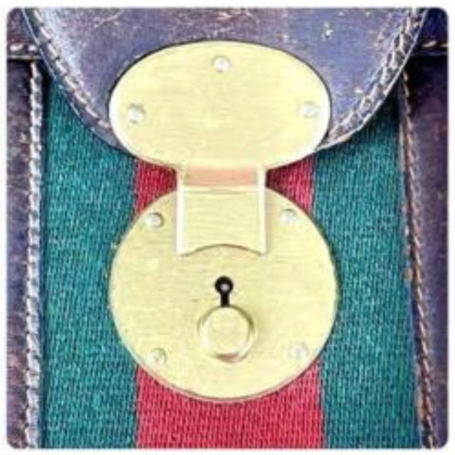 RARE, early Gucci, tan/light yellow coated canvas & brown leather, XXL doctor's satchel/Boston bag/overnight/weekend bag, with a lock & key