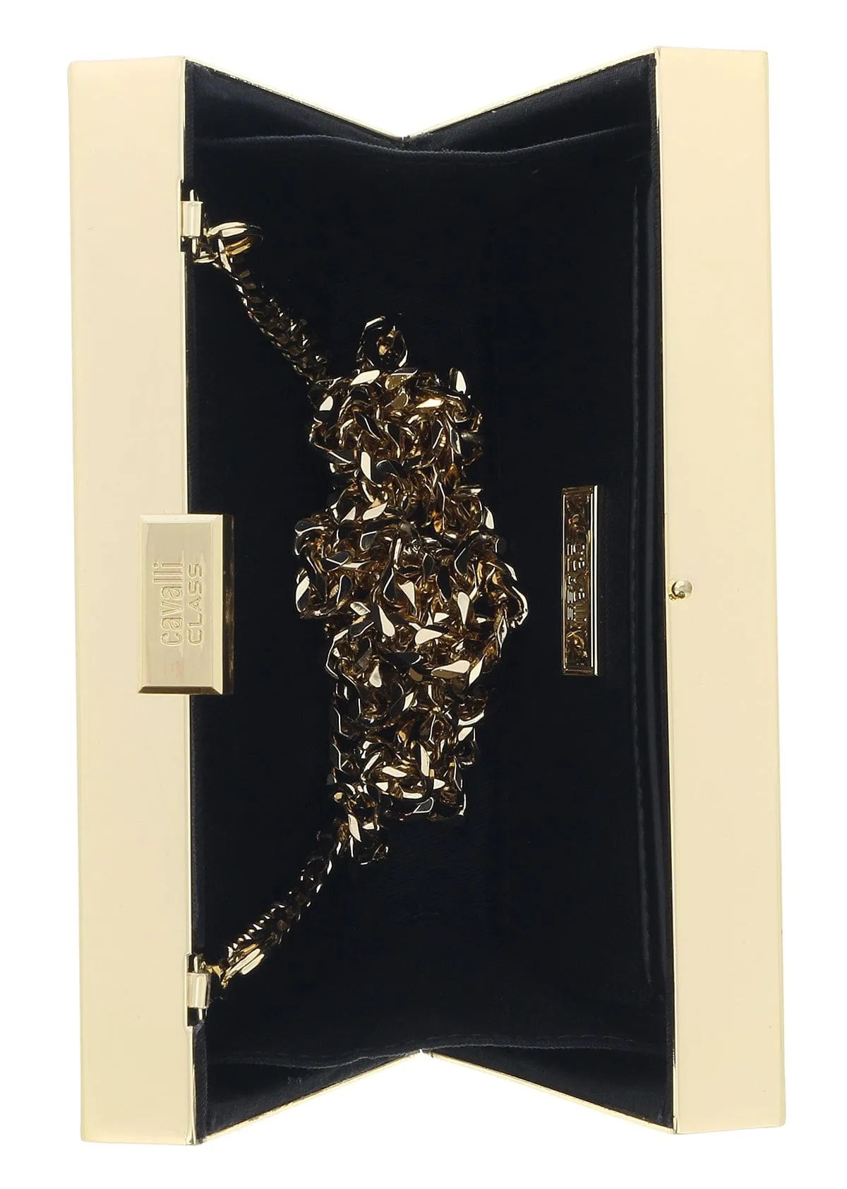 Roberto Cavalli HXLPD1 B01 Black/White Box Clutch