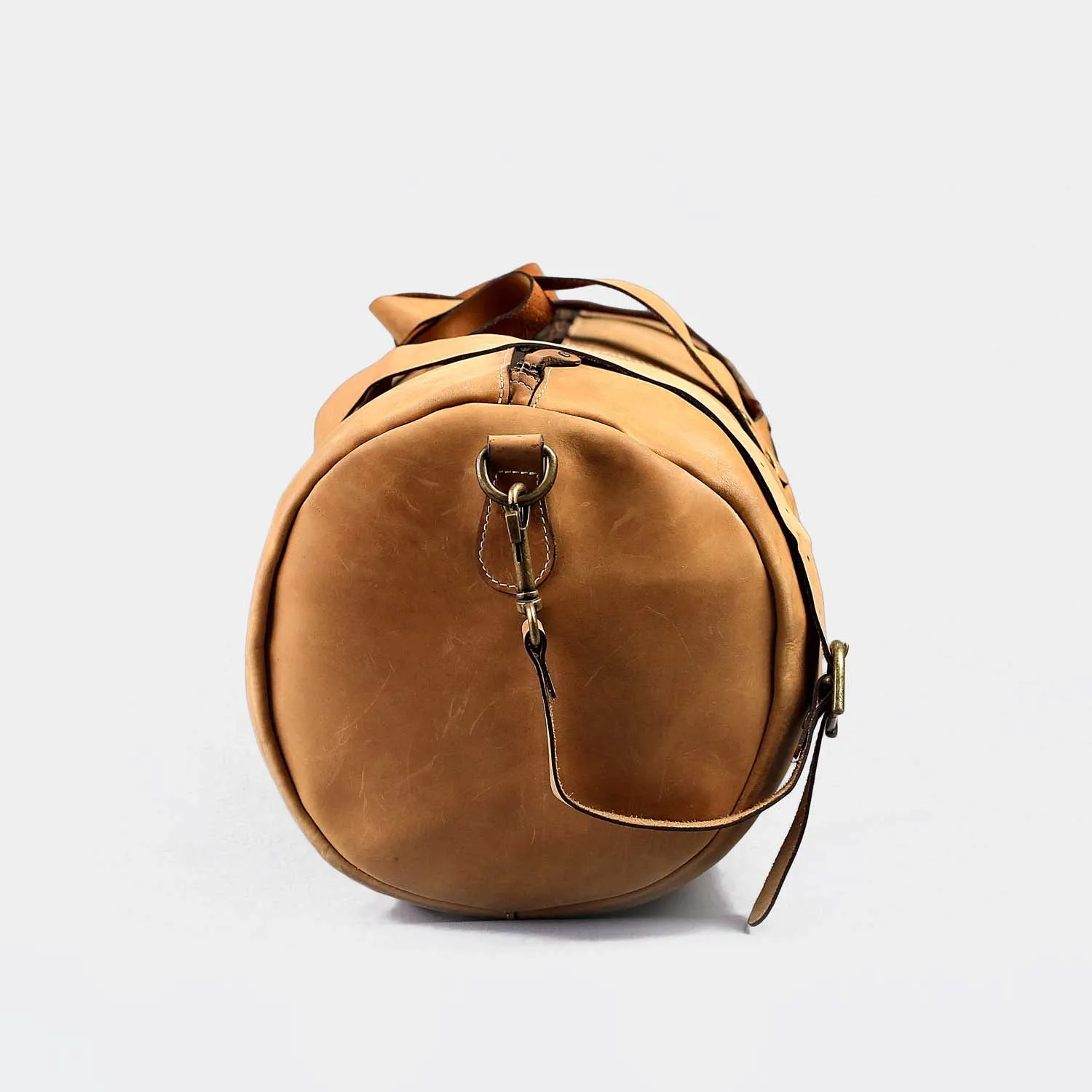 Shangrila Tan Leather Gym Bag