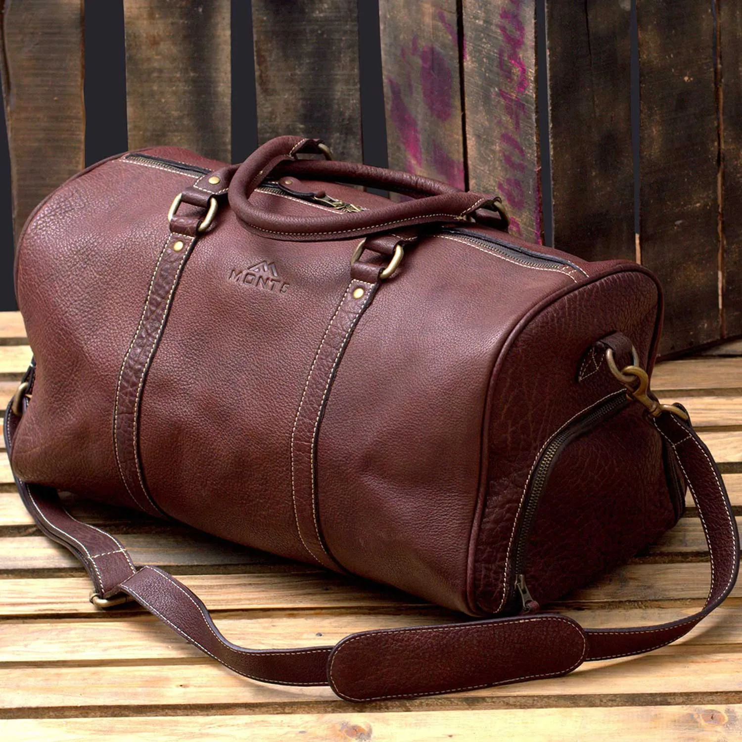 Shigar Men's Leather Travel Bag