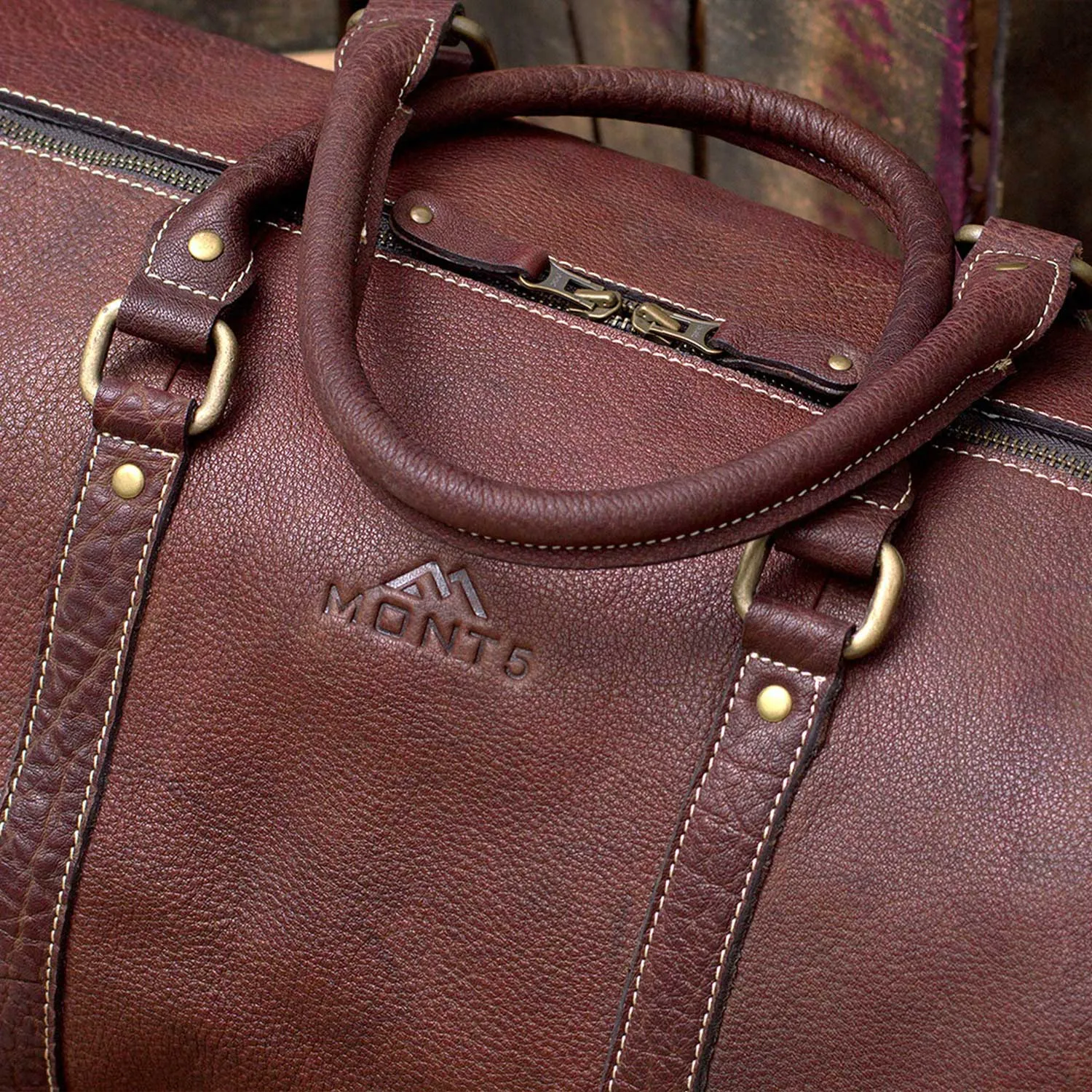 Shigar Men's Leather Travel Bag